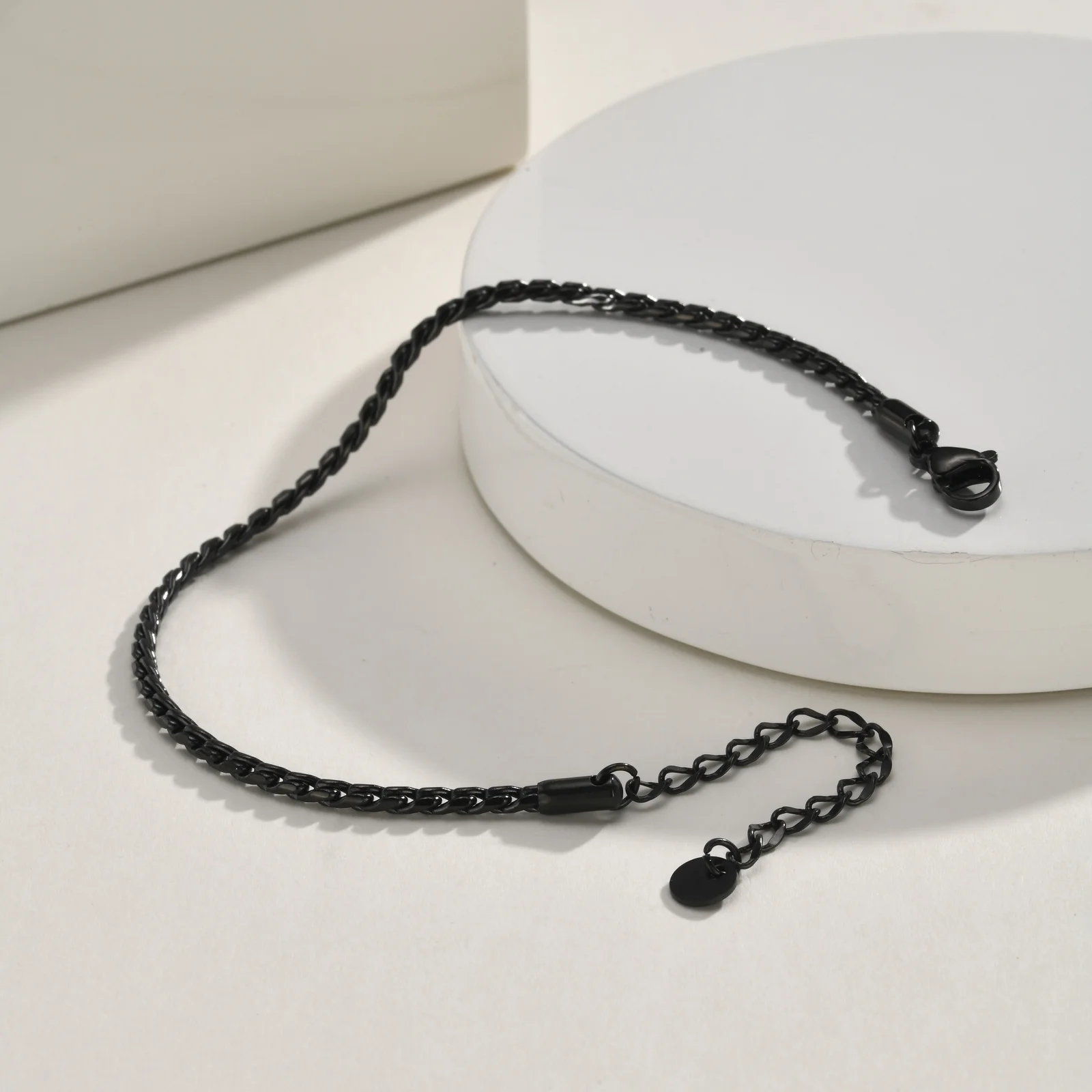 Vnox schwarzes Edelstahlarmband für Herren, Punk-Armband mit gemischten Kettengliedern, verstellbares Pulseira-Armband für Herren, Hip-Hop-Schmuck, Geschenk – Detail 7