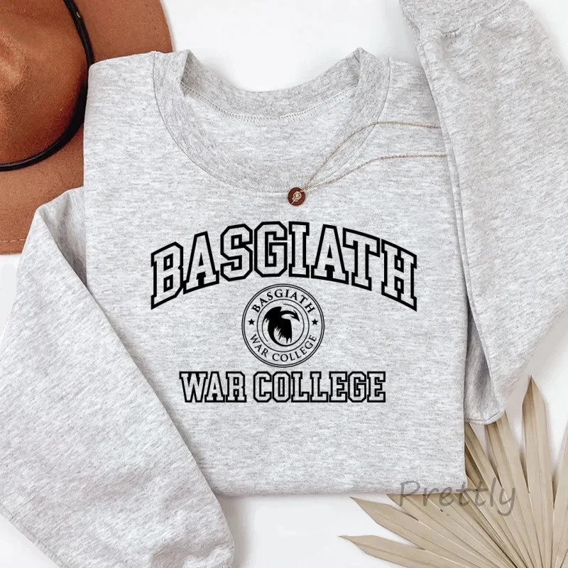 

Basgiath War Collage Sweatshirt Men Women Fourth Wing Hooded Fantasy Book Dragon Hoodies Harajuku Long Sleeve Clothes