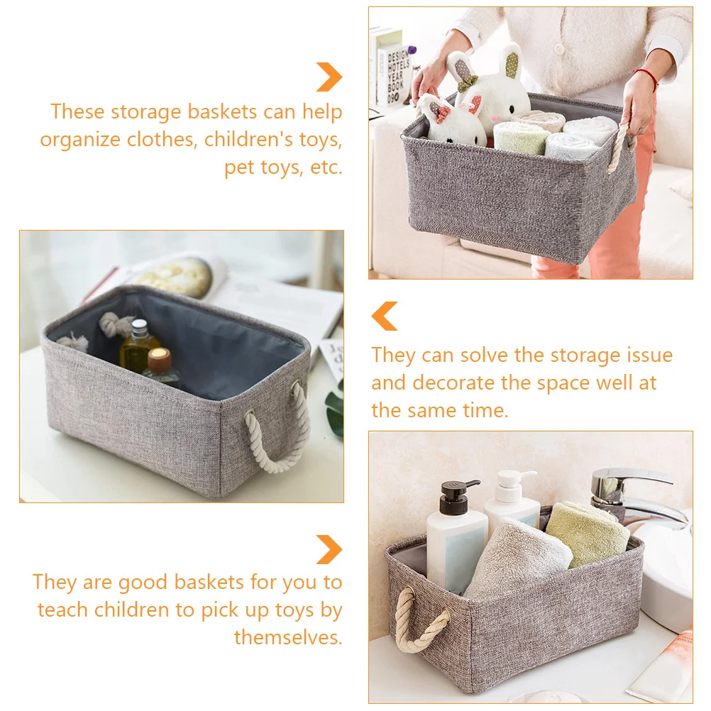 

1Set Storage Baskets Premium Material for Home Kitchen Bathroom Hotel Organize Clothes Books Sundries Containers
