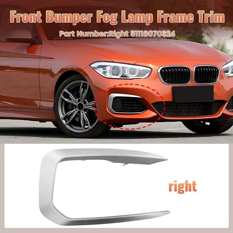 Front Bumper Fog Lamp Frame Trim For BMW F20 F21 2014-2015 Front Bumper Grills With Trim