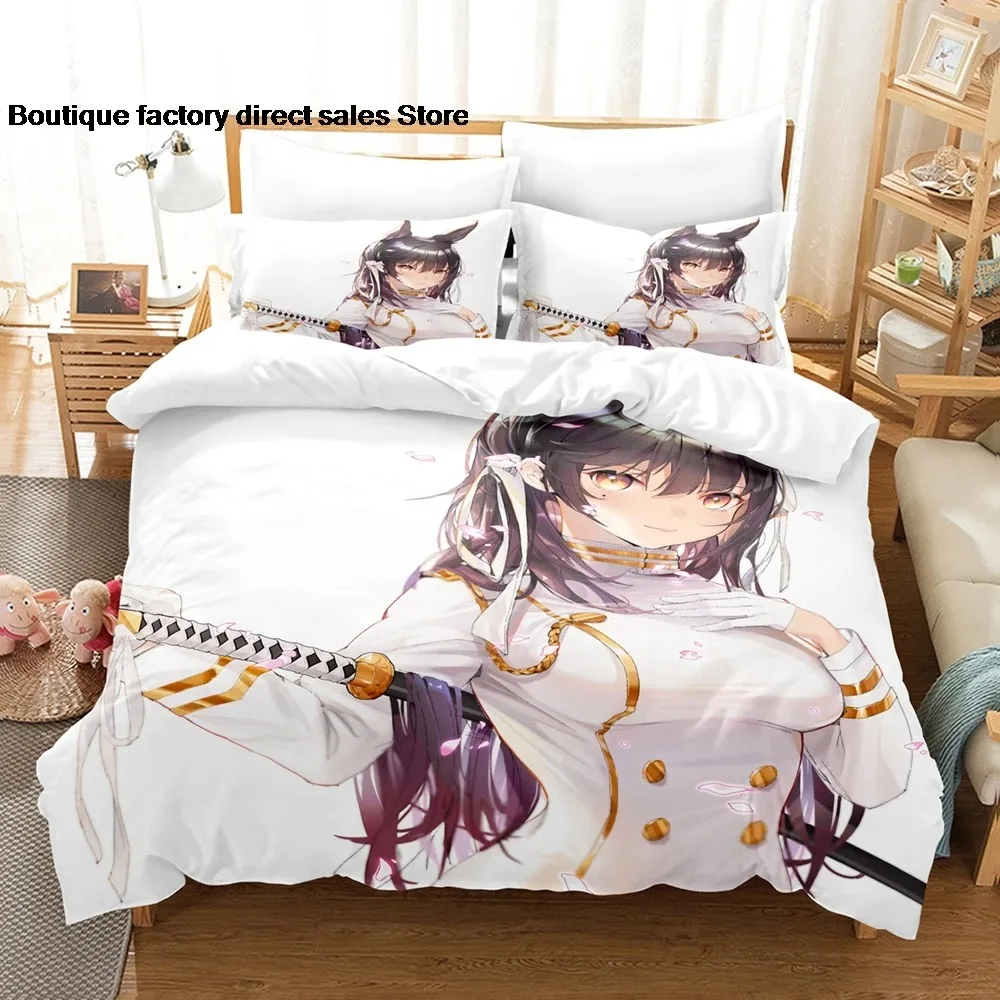 

Anime - Azur Lane Bedding Set Single Twin Full Queen King Size Bed Set Aldult Kid Bedroom Duvetcover Sets bed sheet set 2-3