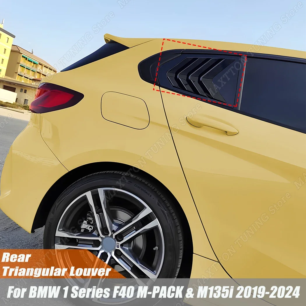 

For BMW 1 Series F40 M-PACK & M135i 2019-2024 Rear Window Side Vent Shutter Louver Cover Trim Car Accessories Parts Carbon Look