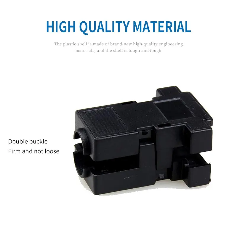 RS232/485 DB9 Plug Male Female 9 Pin COM Serial Port Connector Adapter Quick Installation Solid Pin Plastic Shell Snap Terminal