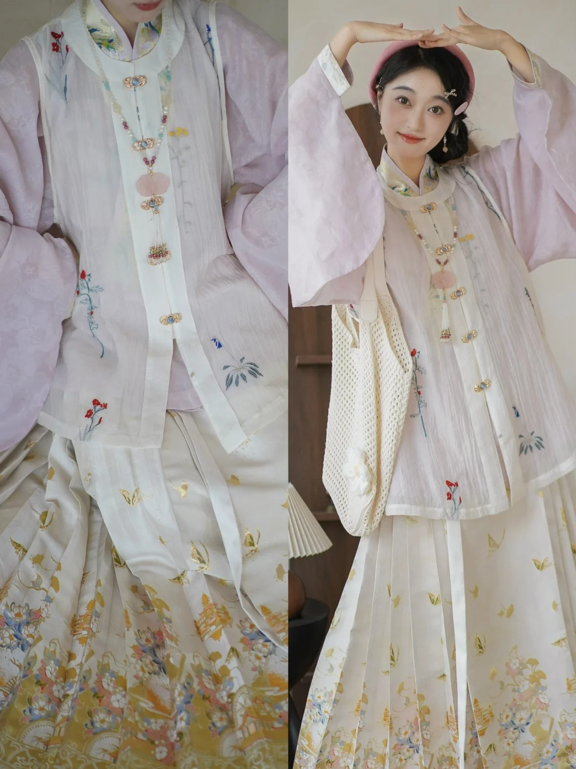 

Embroidered Hanfu Top Ming Dynas Sle Versatile Daily Wear ort Vest Matching with Loose Fit Cultural Tradition Faion