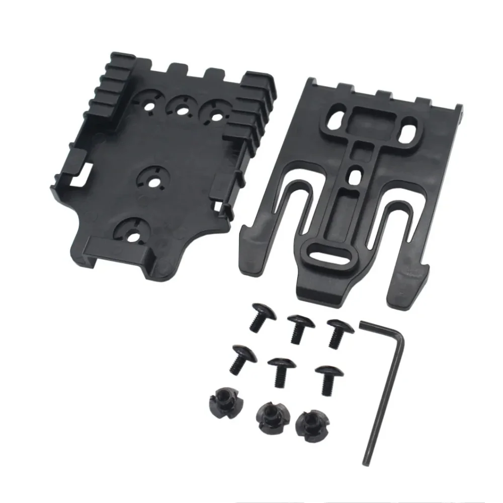 Taktischer modularer Pistolen holster adapter aus Metall mit qls Plattform holster Drop Leg Band Jagd Airsoft Quick Pull Draw – Detail 8