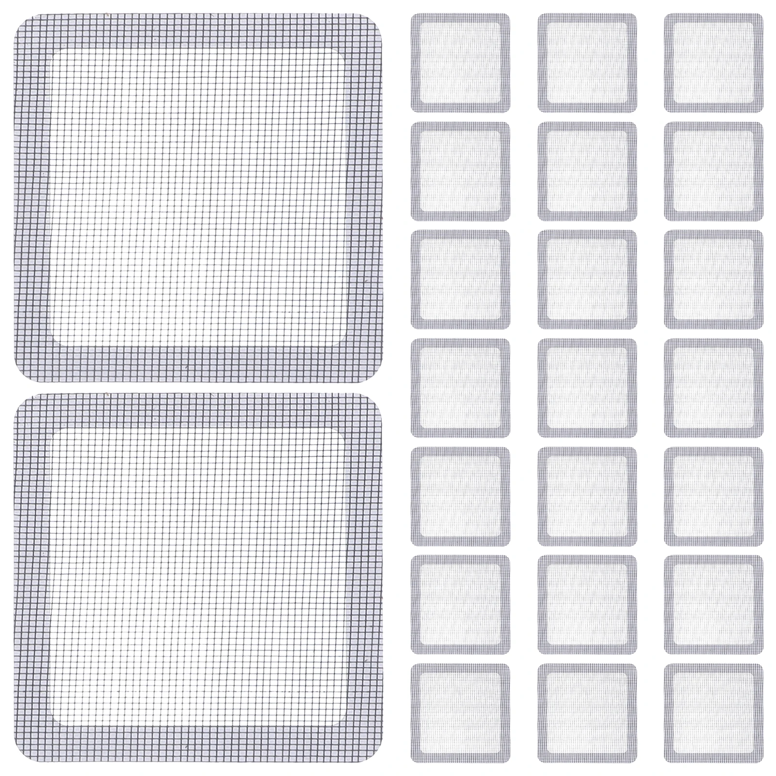 

30pcs Window Screen Patches Stickers for Door Holes Patch Kit White Tape Window Screen Repair Patch Adhesive Hardware