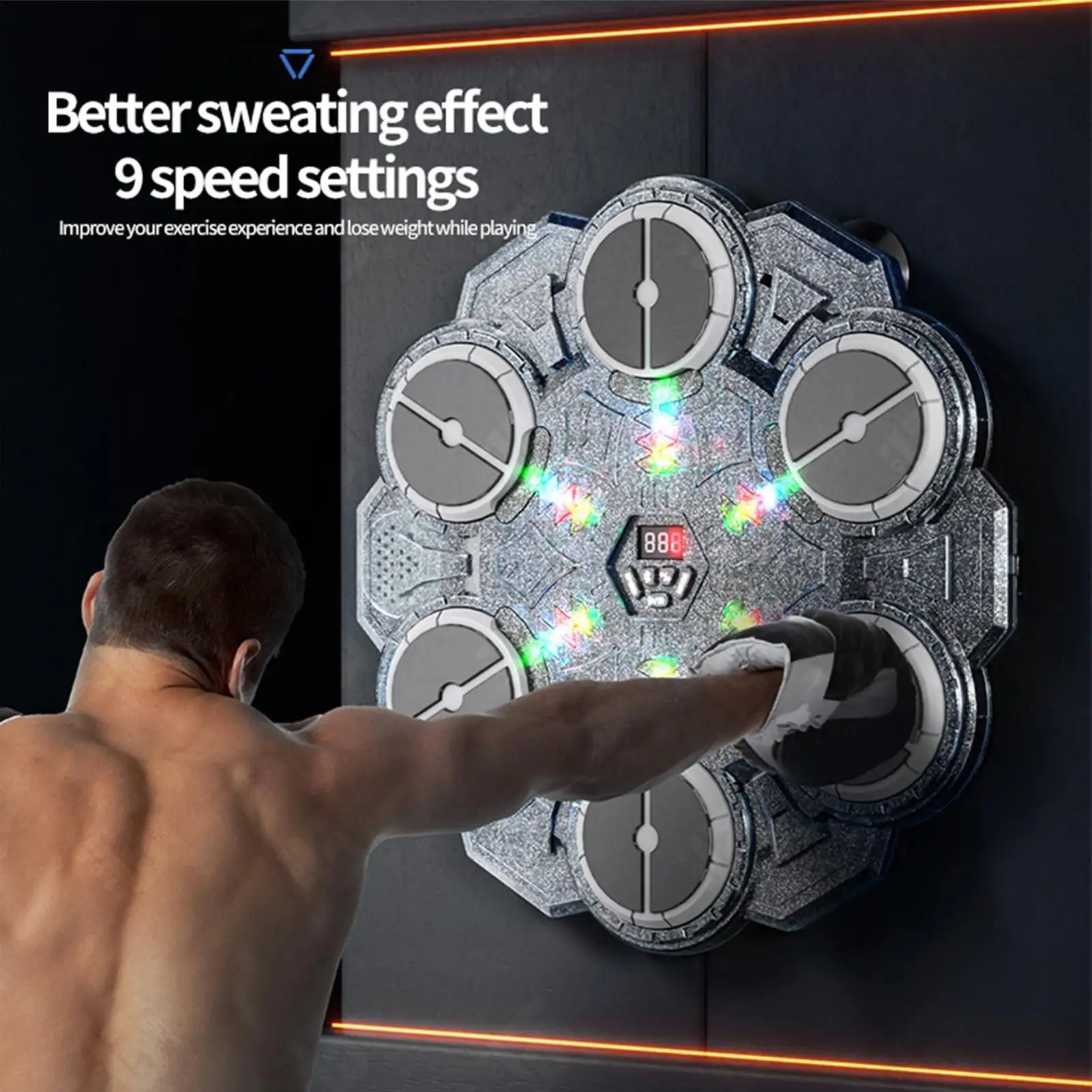 Picture 6: Music Boxing Machine Noise Reduction Wall Mounted Boxing Electronic Target Home Exercise Response Training Boxing Wall Target