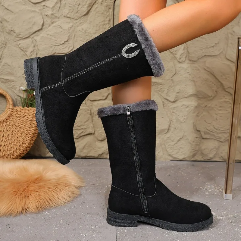 Fashionable Snow Boots - New Winter Style Women's Thick and Padded Mid-calf Boots view 4