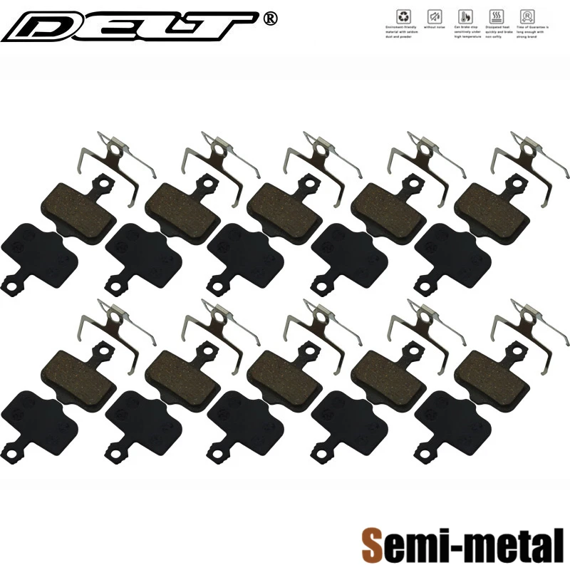 10 pares de pastillas de freno de disco semimetálicas para bicicleta de montaña, para AVID Elixir E1/E3/E5/E7/E9/ER Mag SRAM CR XO XX