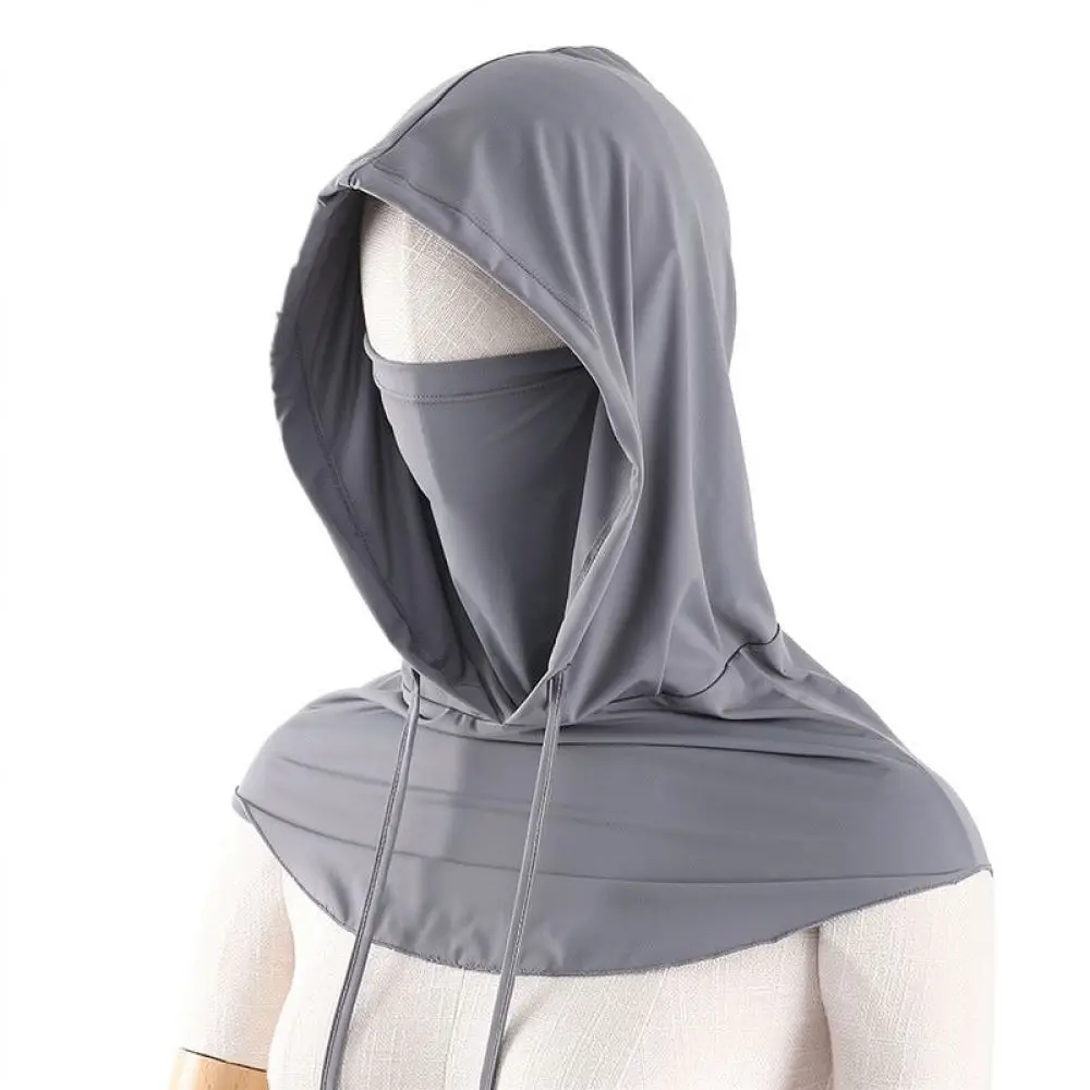 Cooling Sunscreen Face Mask Hooded Neck Gaiter For Outdoor Motorcycle Cycling Riding UV Protection Accessory