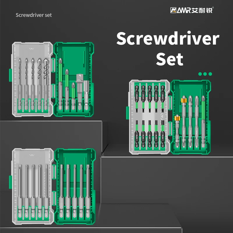 

AMR 10 шт. набор отверток с одной головкой, шестигранные биты, набор сверл для плитки, керамическая дрель, инструмент для сверления плитки, отвертка Torx
