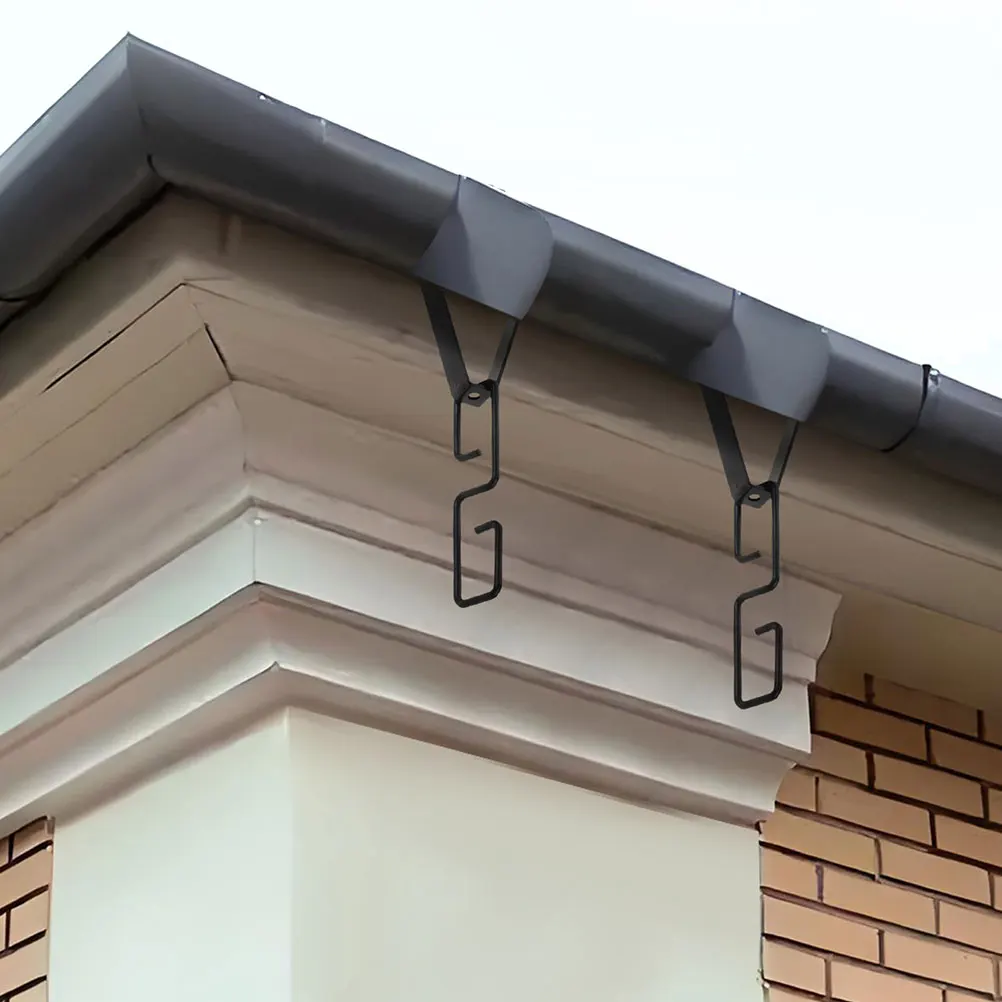 Rain Chain Hook Adapter Iron Material Easy Installation Efficient Drainage Metal Chains Gutters Hanger Decorative Drainer Hook