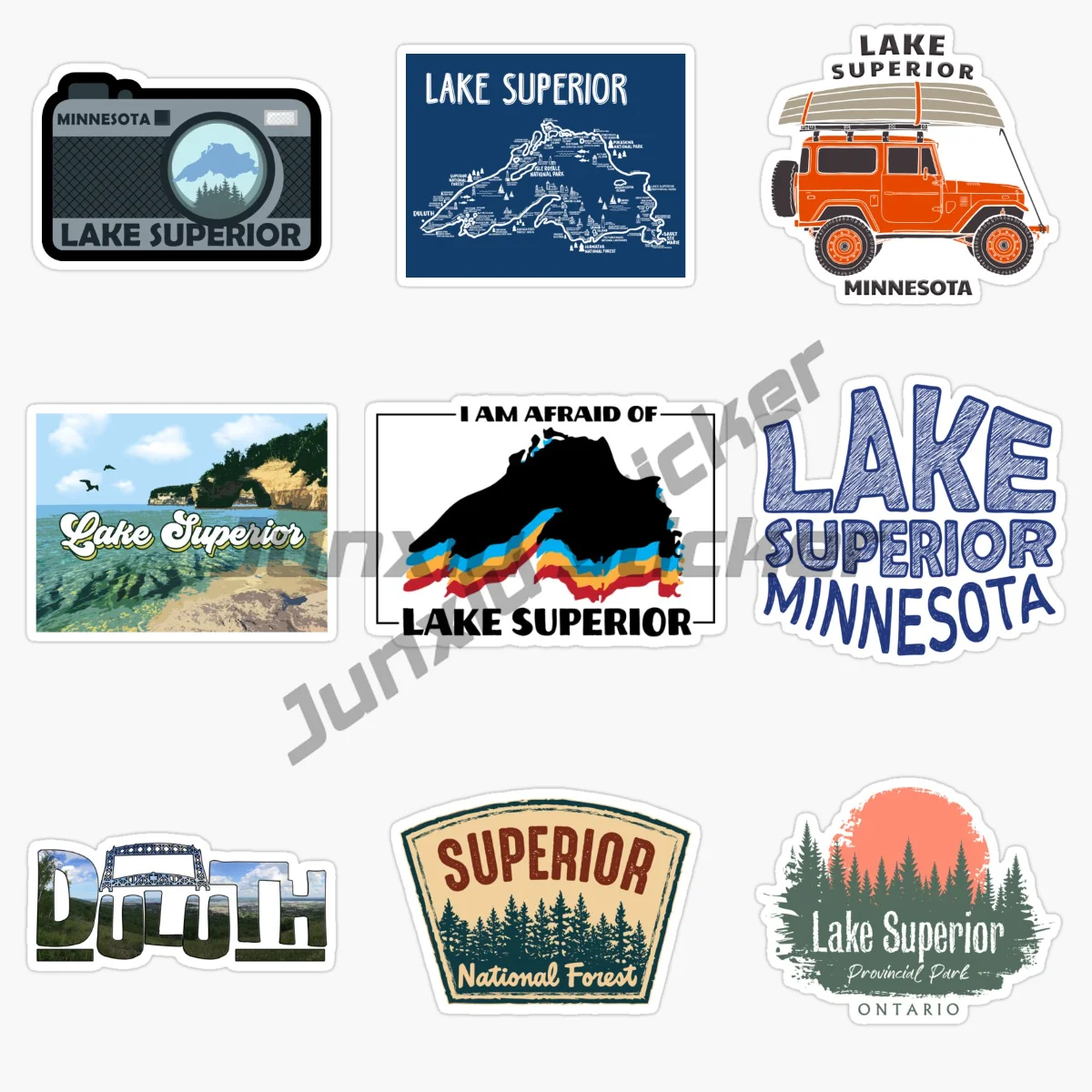 

LAKE SUPERIOR MINNESOTA Clear and Pure The World's Largest Freshwater Lake Car Sticker Vinyl Self-adhesive Decorative Decal