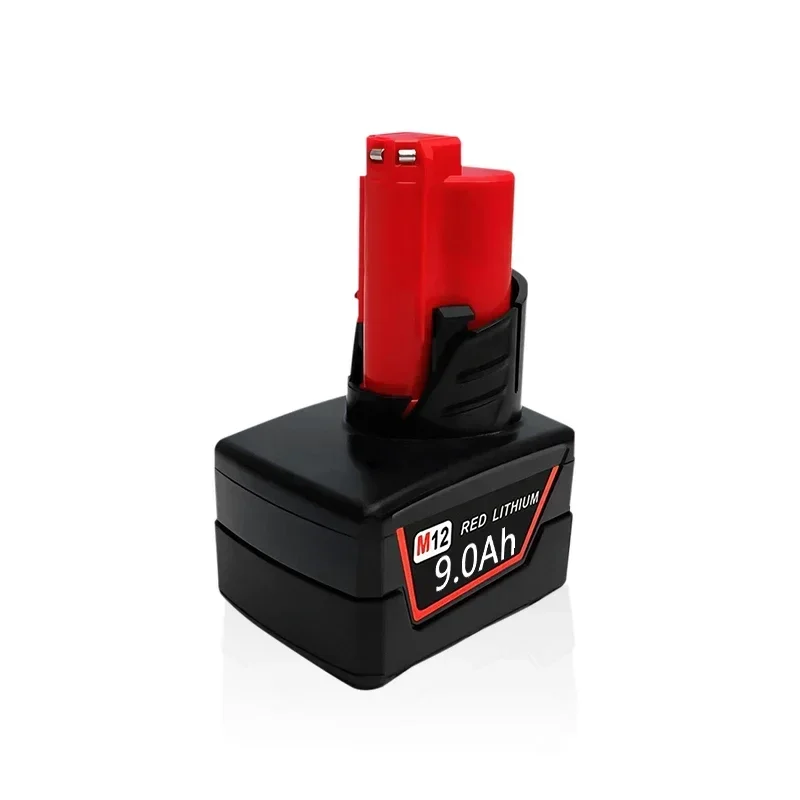 Batería recargable para herramientas inalámbricas Milwaukee M12 XC, 12V, 9000mAh, 48-11-2402, 48-11-2411, 48-11-2401, MIL-12A-L