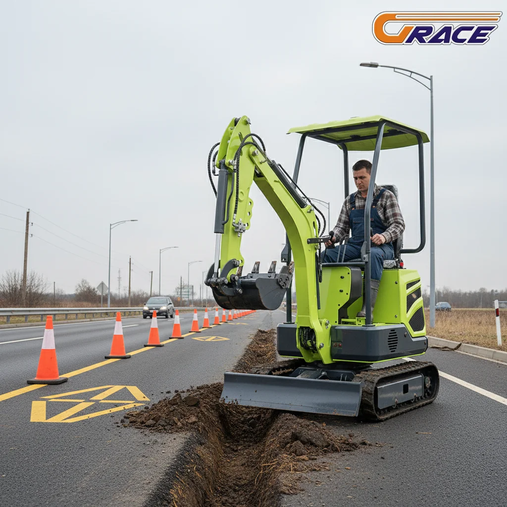 حفار صغير مجنزرة هيدروليكية 1 طن حفارة كمية - حفارة مدمجة عالية الأداء