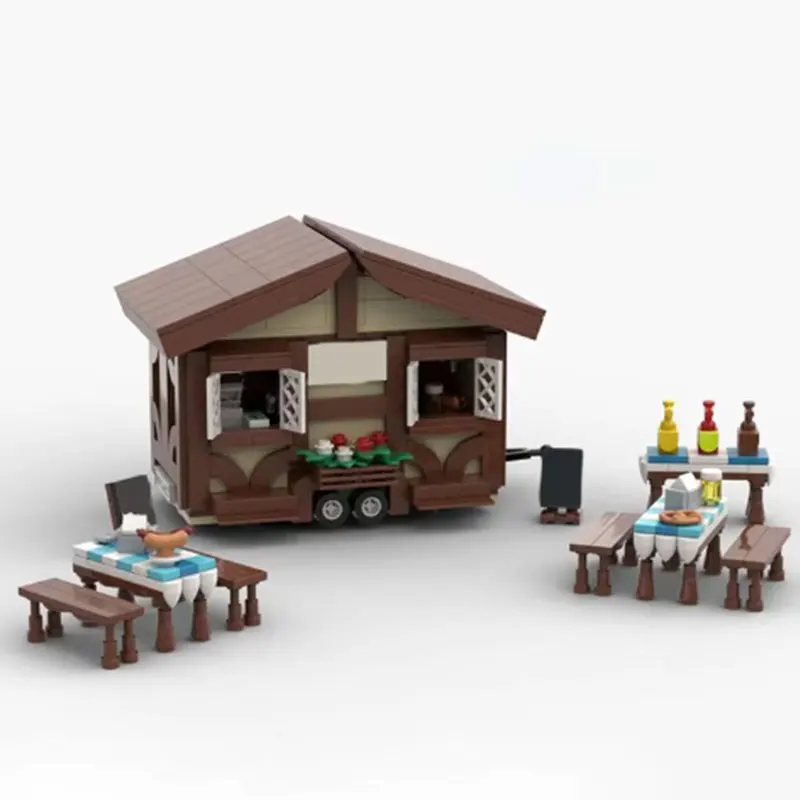 Spot MOC-187089 small particle assembled building blocks, food vehicles, puzzle toys, model ornaments