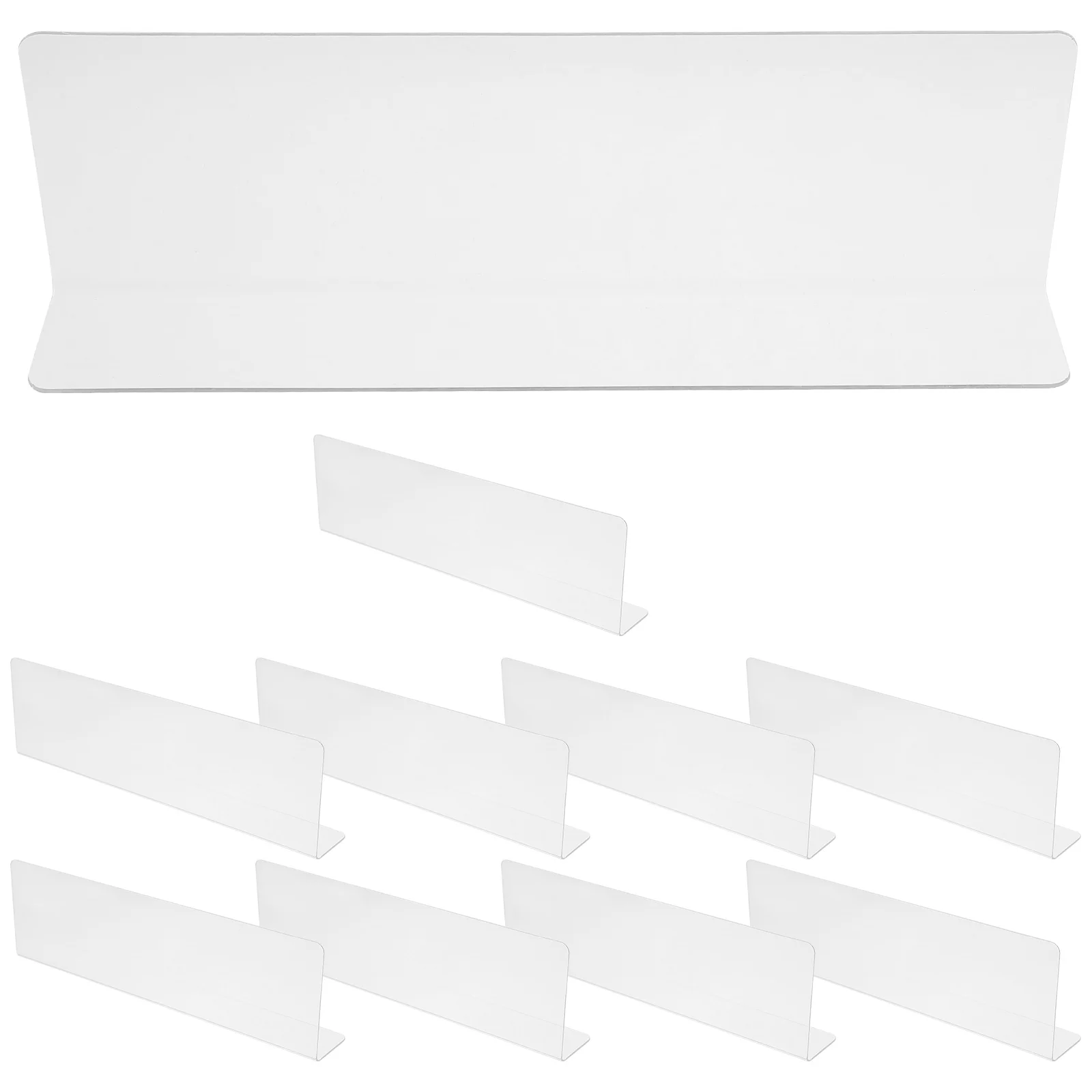 

10 Pcs Clothing Dividing Partition Clear Shelves Cabinet Divider Pvc Clapboard Separator Drawer Dividers