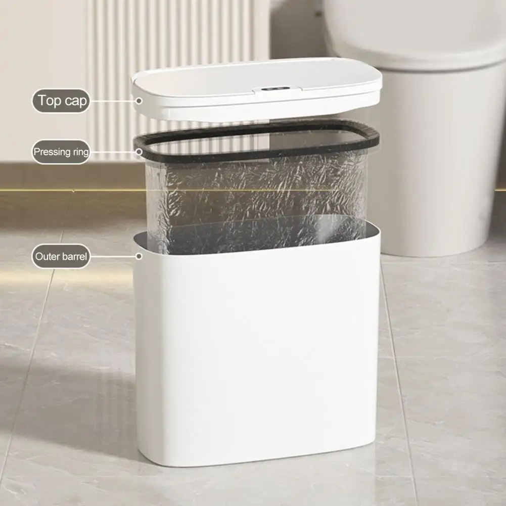 Smart Trash Can Automatic Sensor Dustbin Large Capacity Low Noise Waterproof Electric Waste Bin Hands-free Garbage Can Waste Bin