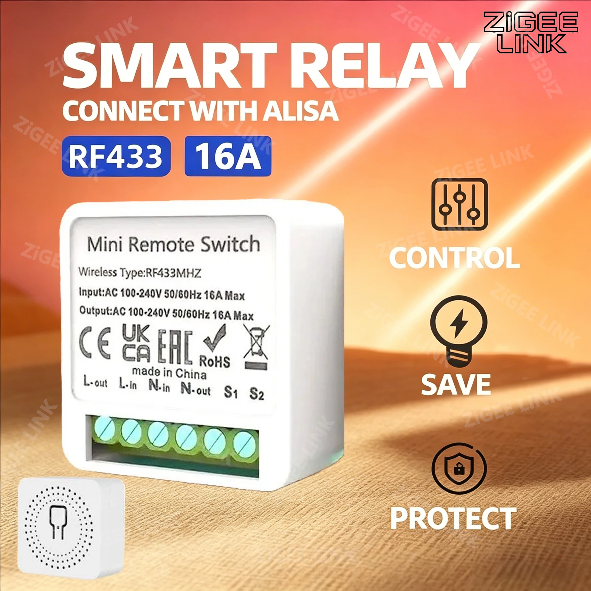 RF 433 MHz Smart Switch Mini DIY Wireless Remote Control Lig
