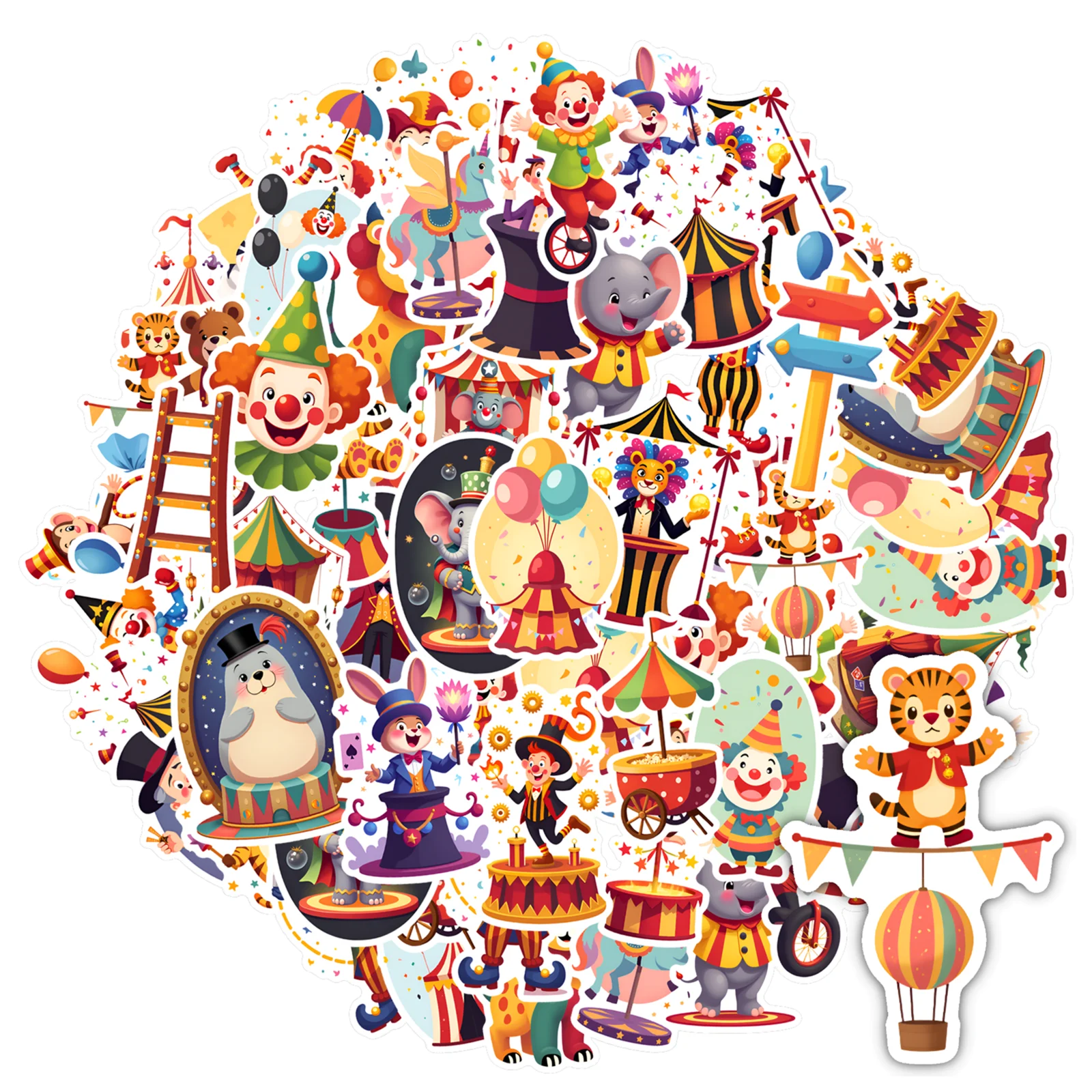 

35 шт.-50 шт., наклейки для игривых исполнителей, причудливые карнавальные наклейки, наклейки для учителя, наклейки для чемодана, холодильника, телефона