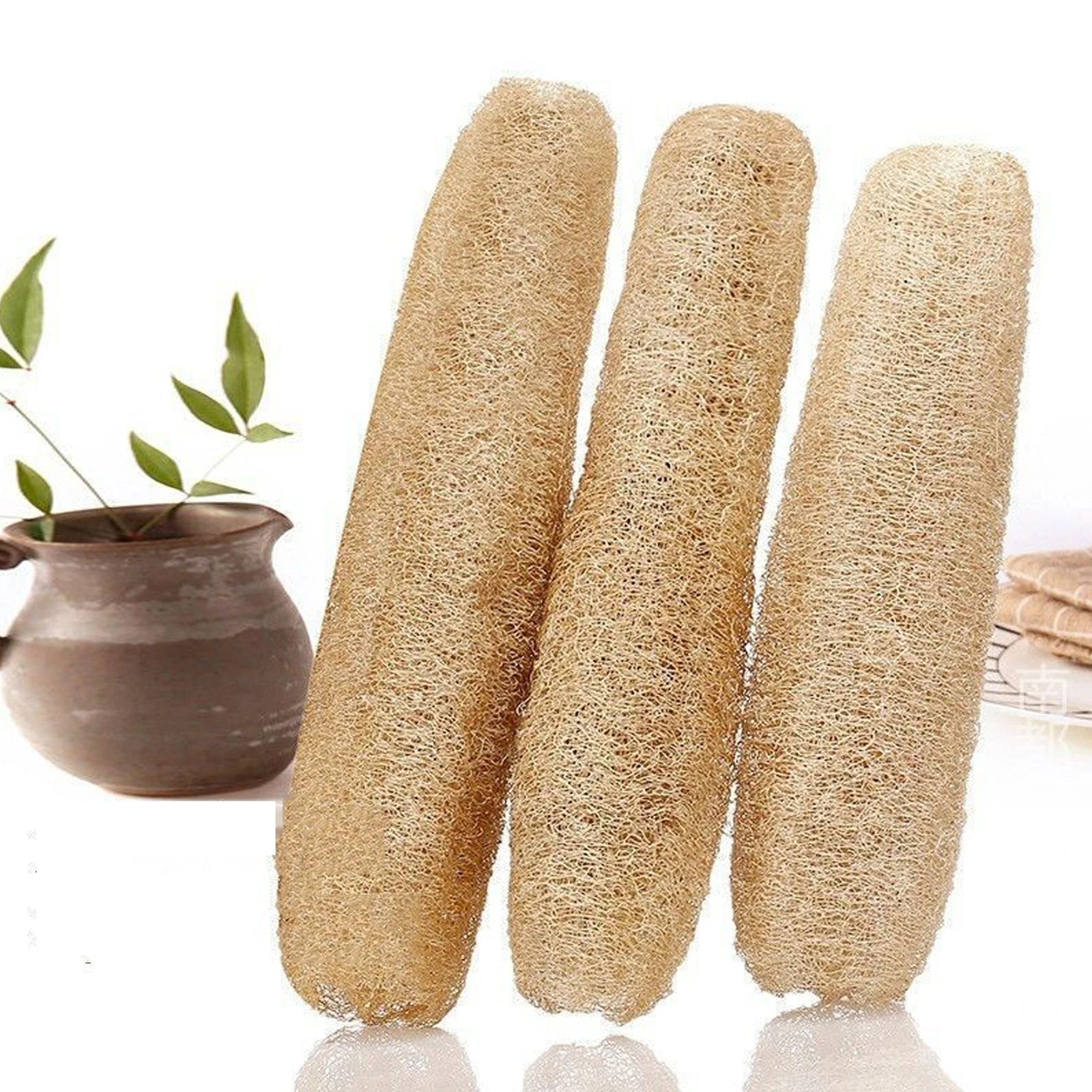 New Natural Loofah Exfoliating Biodegradable Loofahs Sponge Cellulose Natural Shower Sponge Scrubber Dishes Cleaning Brush