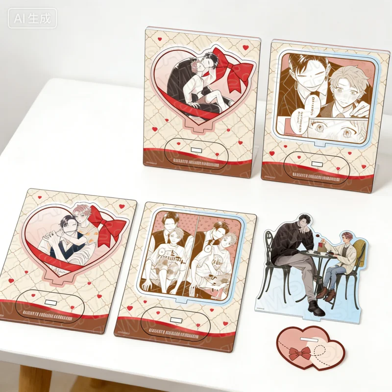 Anime The Tale of Mr. Kaii and Asuka-kun Character Kaii-san Asuka-kun 15cm Acrylic Stand Keychain Tabletop Decorations Display