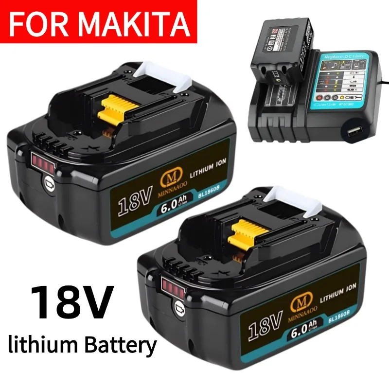 

100% Original For Makita 18V Battery 6000mAh Replacement for BL1840 BL1850B BL1860B ⚡️Electric Tools