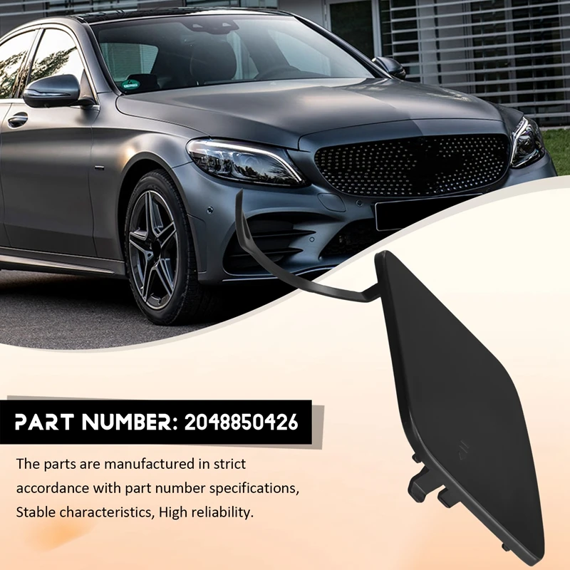 Rear Bumper Tow Hook Eye Cover Cap For Mercedes Benz C-Class W204 2007-2013 2048850426