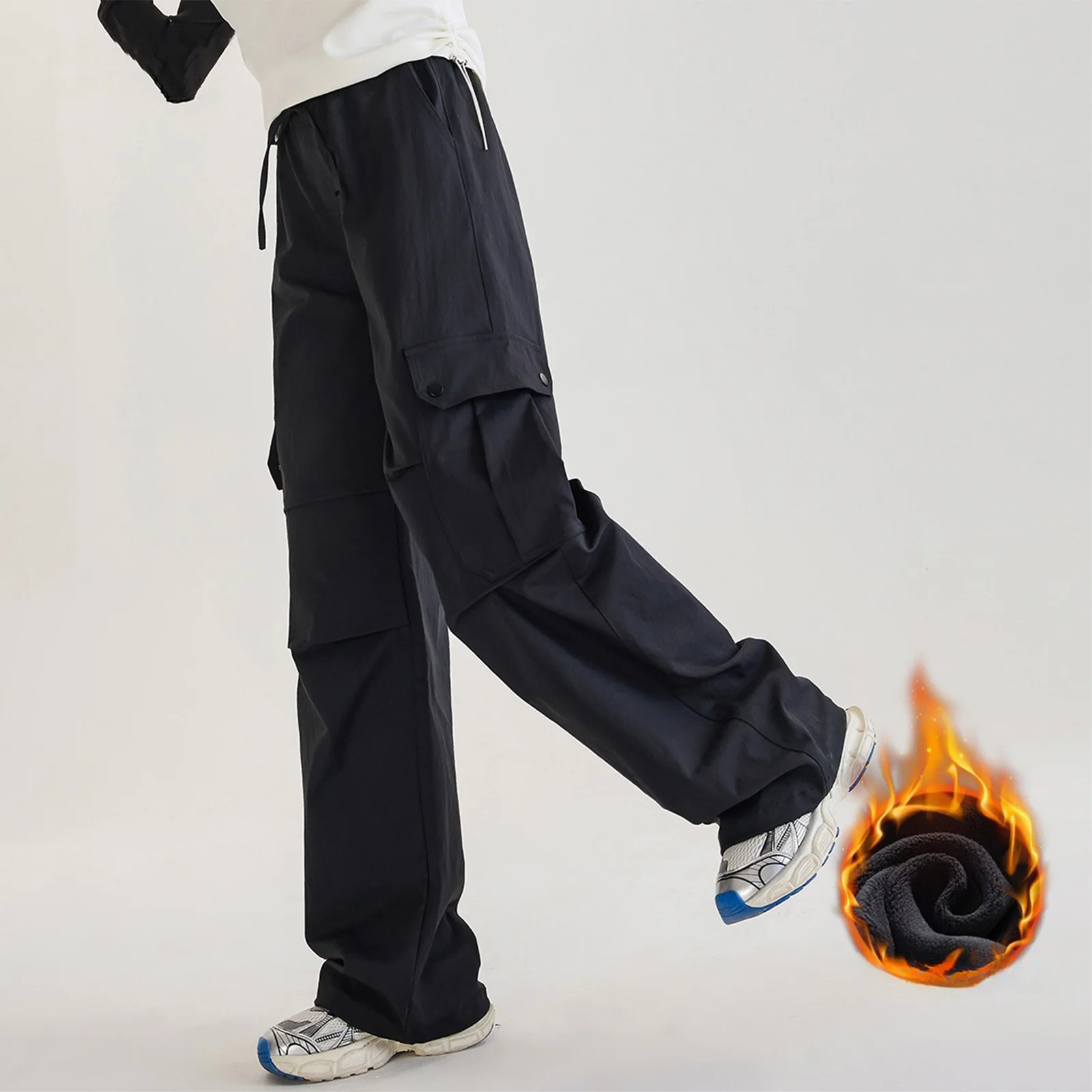 

Girl Girls Fleece Lined Pants Thickened Fleece Overalls For Junior High School Students And Older Girls Girls Summer Pants