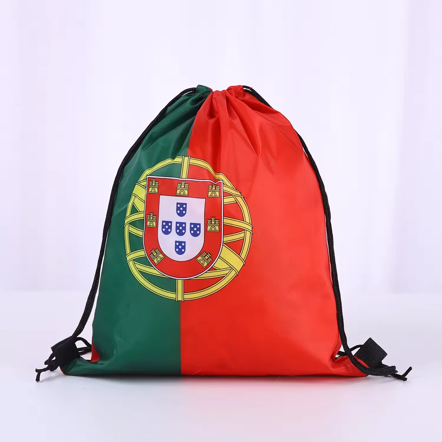 Flagnshow plain nylon Football Soccer Fans  Portugal Flags drawstring bag