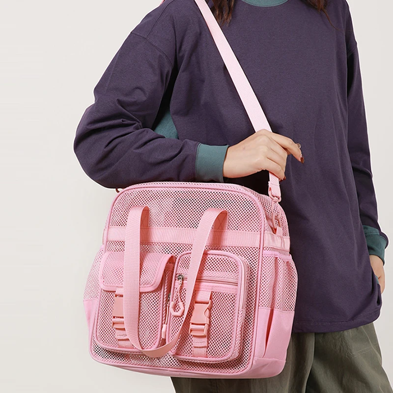 women-mesh-beach-bag-multi-pockets-crossbody-shoulder-tote-quick-dry-hollow-swim-storage-bag-travel-outdoor-handbag