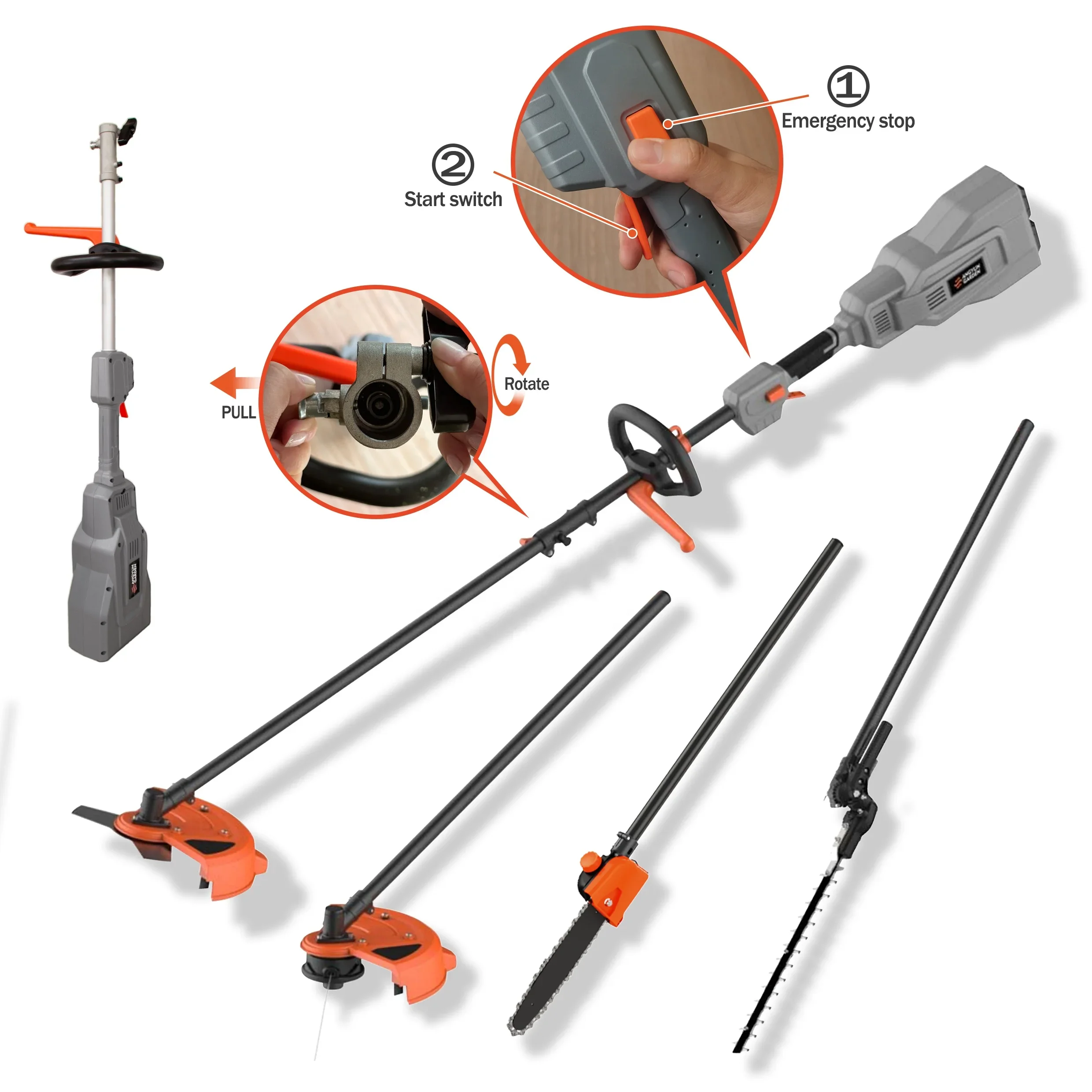 Factory-Sold 4-in-1 Garden Tool 40V Industrial Economical Multifunction Cordless Power String Trimmer Including Lithium OEM