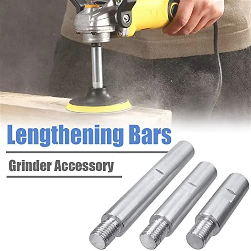 Abjs conjunto de bielas de extensão de moedor de ângulo, 3 peças, 5/8 em 11, extensão de placa de almofada de apoio de rosca para Polisher-3In/4In/5,5In