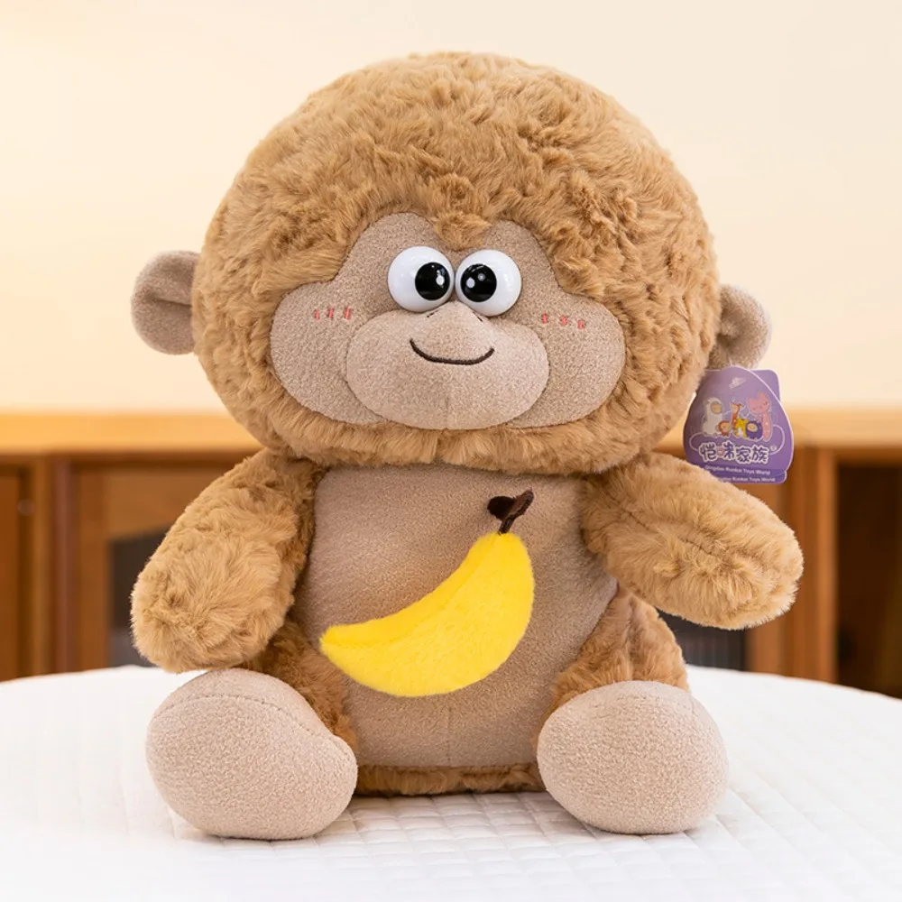 

Pull-out Banana Plush Monkey Toy Big Ears Super Soft Simulation Monkey Doll Kawaii Stuffed Pillow Monkey Stuffed Animals