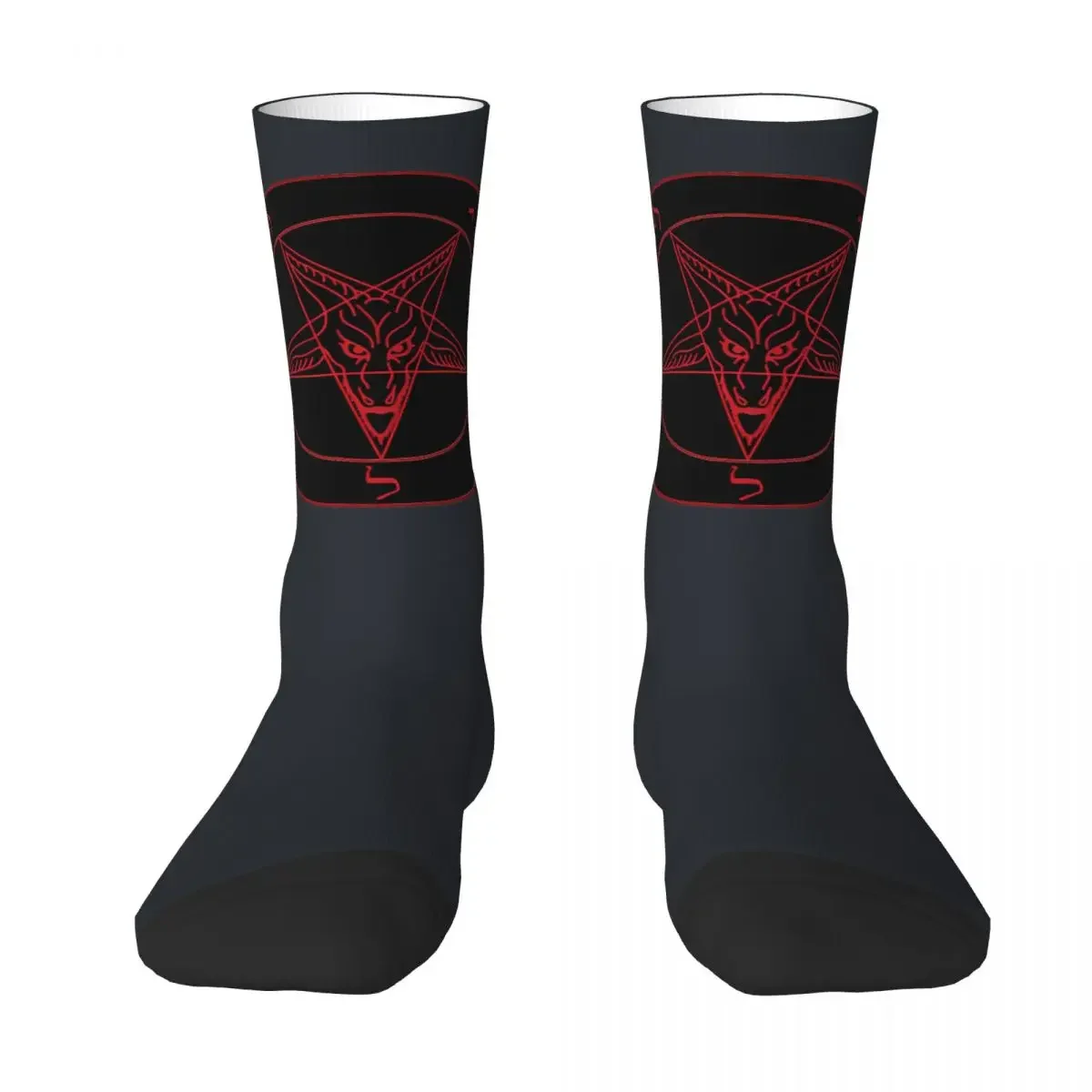 Baphomet Stockings Church of Satan Graphic Korean Socks Spring Non-Slip Socks Women Men Outdoor Breathable Socks