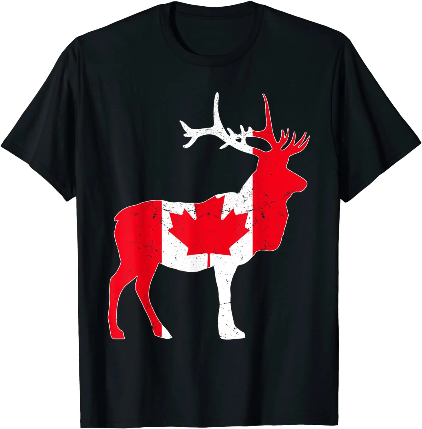 Moose Canada Elk Proud Canadian Citizen Flag Gift T-Shirt. Premium Cotton Short Sleeve O-Neck Mens T Shirt New S-3XL