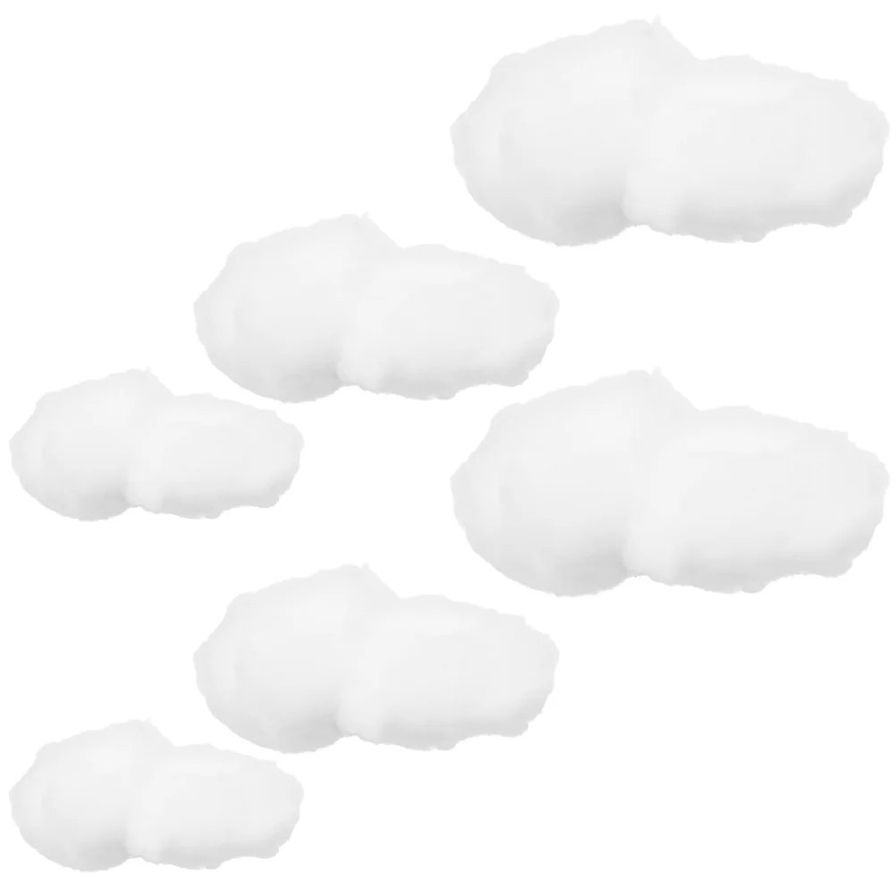 

6Pcs Simulated Cloud Decor Artificial Cloud Props for Room Nursery Wedding Party Ceiling Hanging Decoration