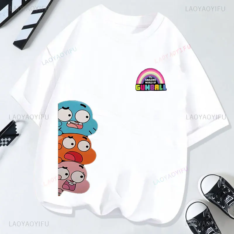 

New Style The Amazing World of Gumball Fashion T Shirt 100% Cotton Classics Vintage Ropa De Mujer Cartoon Anime Graphic T Shirts