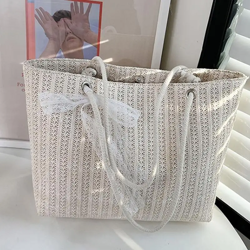 

Women Casual Shoulder Bag Straw Bag Top Handle Bag Shopping Bags Shopper Handbag 20CA