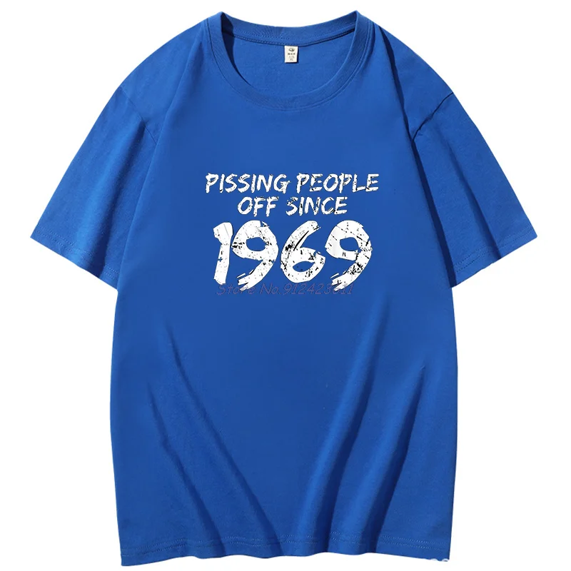 Summer Funny T Shirts Born In 1969 Gag Gift Pissing People Retro Harajuku Graphic T Shirts Short Sleeve t-shirt Men's Clothing