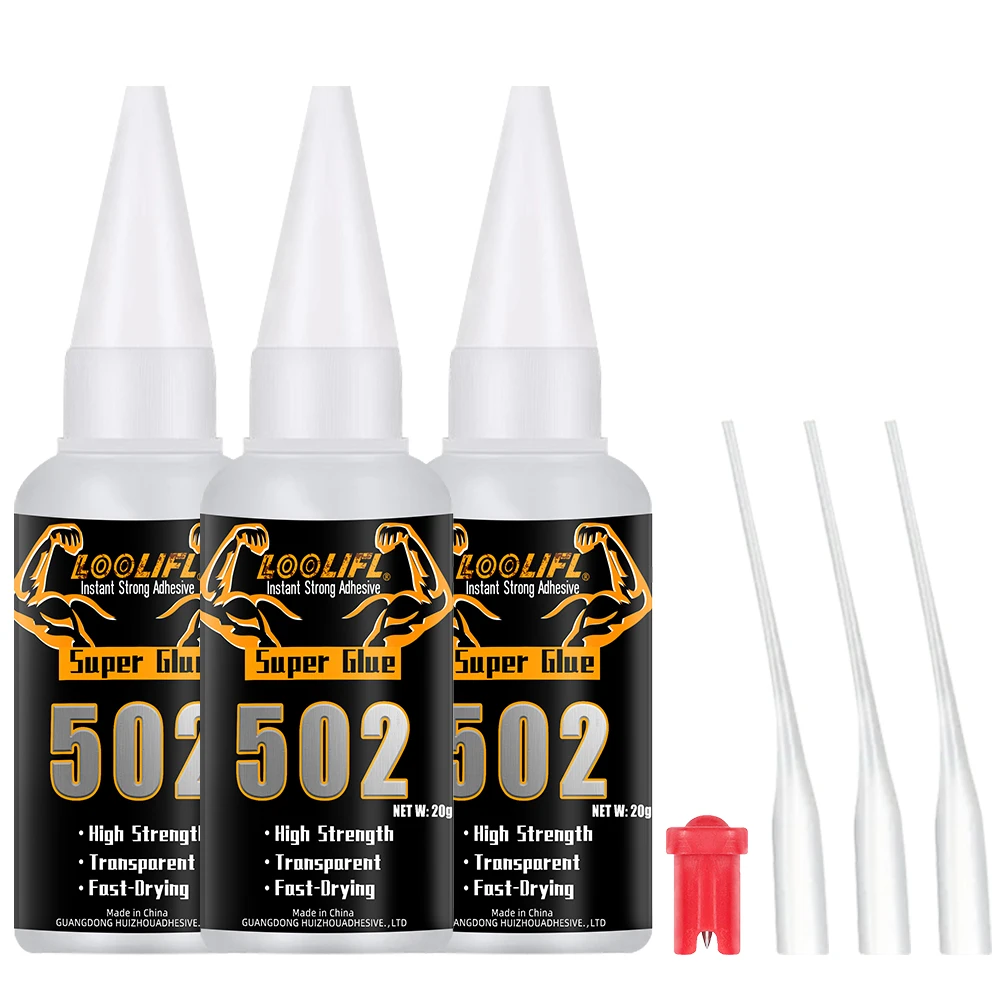 502 Superlijm Sneldrogende sterke cyanoacrylaatlijm wordt gebruikt voor doe-het-zelf handwerkreparatie van metaal, hout, kunststof en keramiek. 20 g