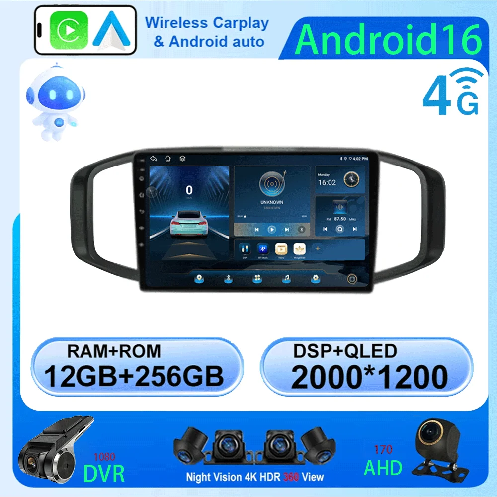 Android 16 Carplay Auto For Morris Garages MG3 2017 2018 2019 Car Radio Multimedia Player GPS Stereo Navigation WIFI+4G DSP 2din
