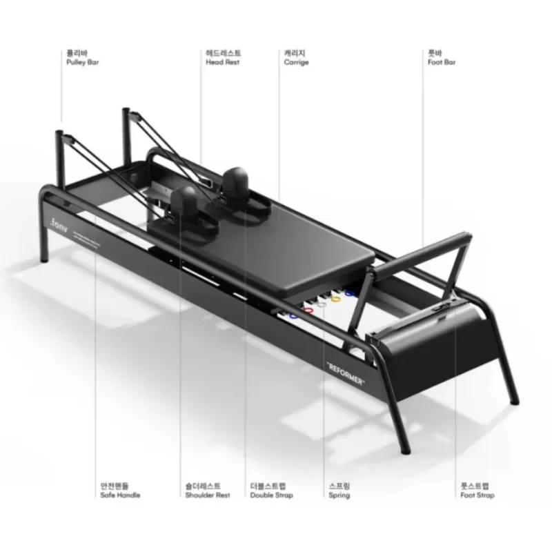 professional pink black white aluminum home studio core bed commercial machine pink pilates reformer