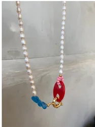 Real Natural Freshwater Pearl Beads Chker Necklaces Women Jewelry Boho Punk Party T Show Designer Club Ins Rare Japan Korean