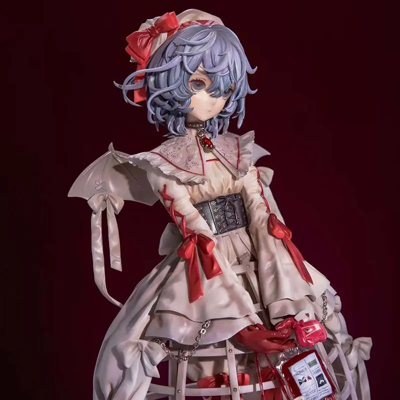 

Фигурка Touhou Project Ремилия Скарлет 27 см в костюме медсестры, платье-клетка, аниме-статуэтка девушки-вампира, готический декор, подарок