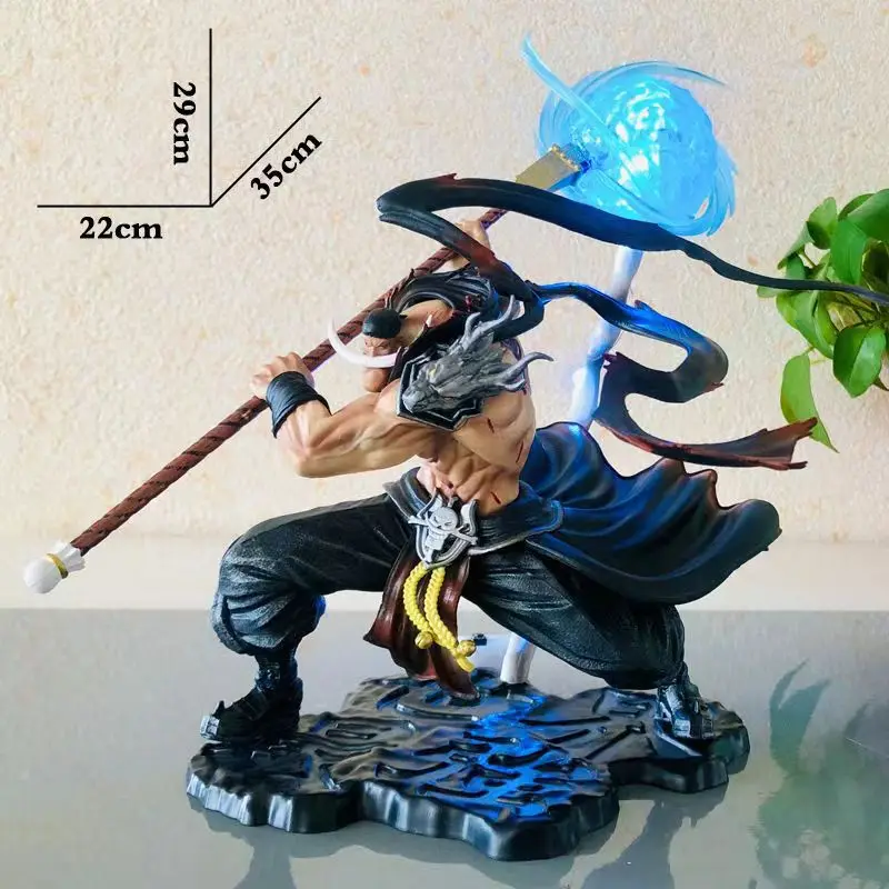 Cartoon One Piece White Beard Edward Newgate Max Anime GK Action Figure With Light Collection Decorations Statue Model Toy Gifts