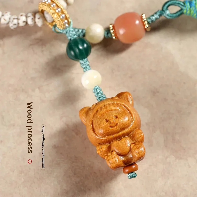 خمر العرقية نمط هاينان ستار القمر لوتس اليد معصمه متعددة الحلقات سترة سلسلة Understated مجوهرات الأزياء غير رسمية #2