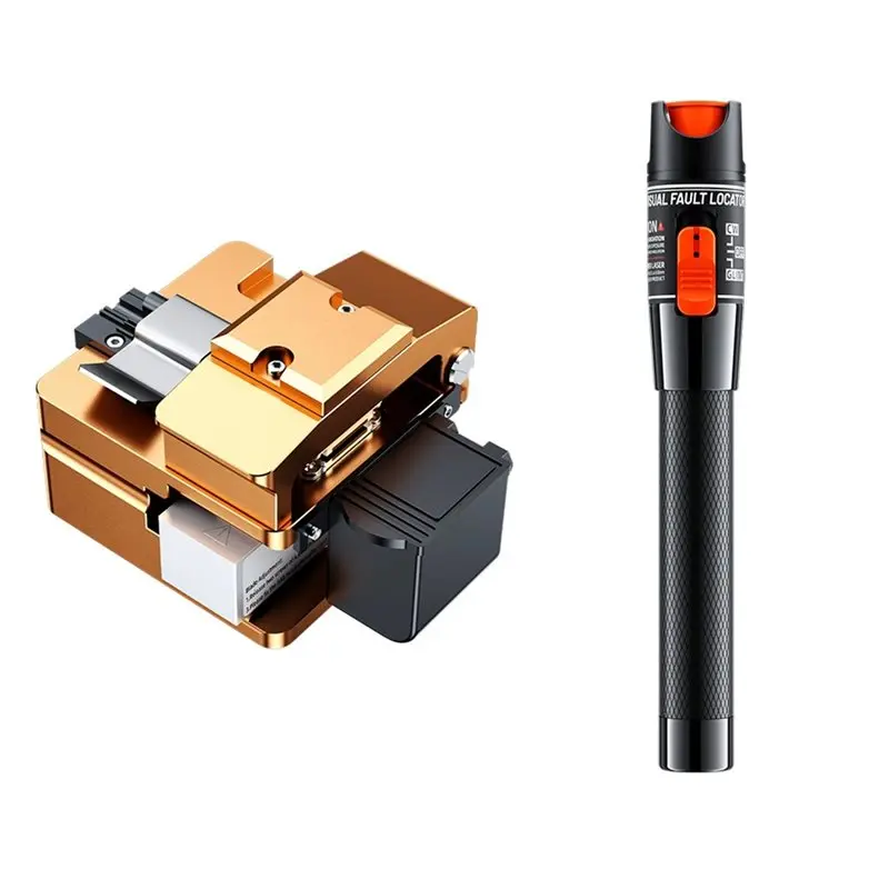 

A25I-Fiber Optic Test Pen 10MW Red Light, High Precision FTTH Fiber Optic Cutter With Scrap Collector Optical Fiber Cleaver