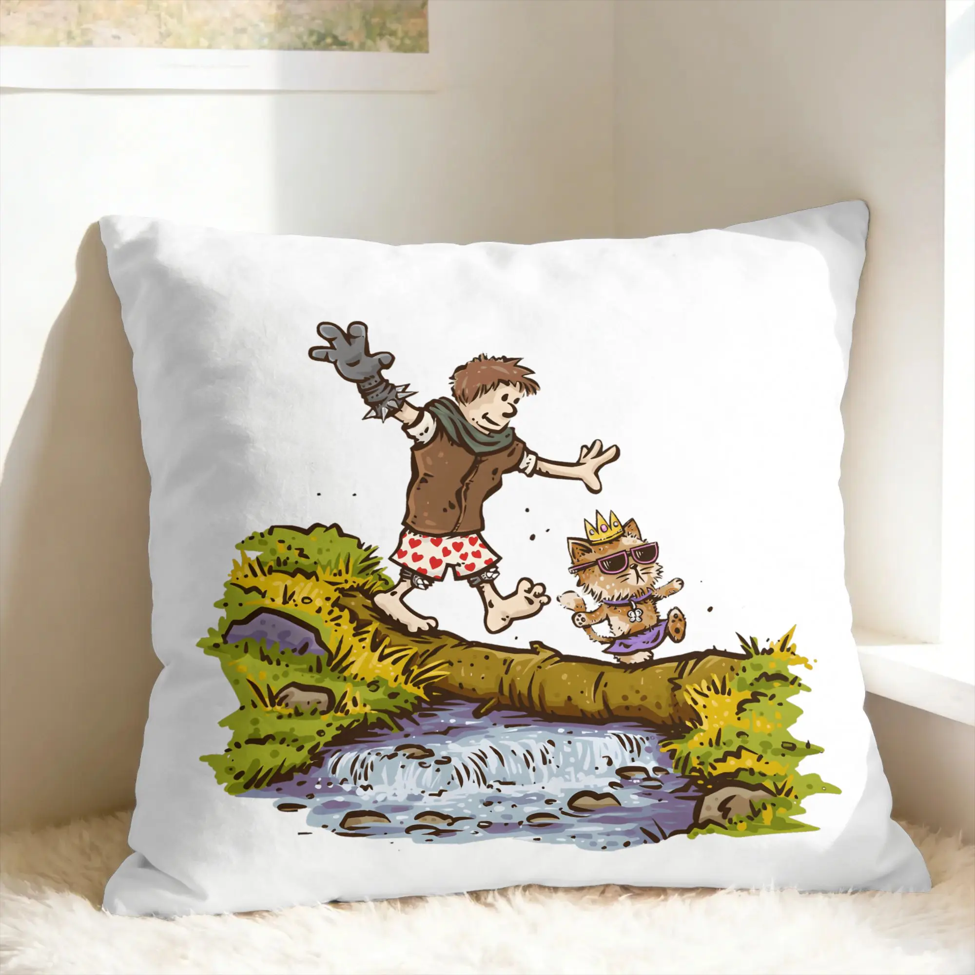 Carl And The Princess Dungeon Crawler Carl Pillow Case  Comfy Pillow Cover Novelty Pillowcases For Living Room Sofa