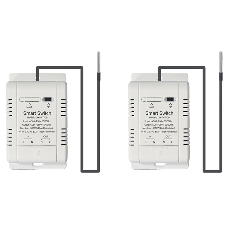 ABJF-2X Wi-Fi переключатель температуры с датчиком 2 м Ewelink Smart Wi-Fi 20A термостат переключатель температуры поддерживает голосовое управление